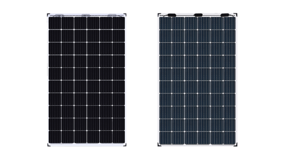 Front and Back of JA Solar Bifacial Modules